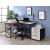 Drebo Wood Veneer/Metal L-Shaped Writing Desk