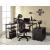 Drebo Wood Veneer/Metal L-Shaped Writing Desk