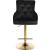 Claude Velvet Adjustable Stool with Gold Base