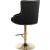 Claude Velvet Adjustable Stool with Gold Base