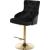Claude Velvet Adjustable Stool with Gold Base
