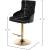 Claude Velvet Adjustable Stool with Gold Base