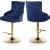Claude Velvet Adjustable Stool with Gold Base