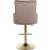 Claude Velvet Adjustable Stool with Gold Base