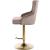 Claude Velvet Adjustable Stool with Gold Base