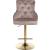 Claude Velvet Adjustable Stool with Gold Base
