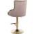 Claude Velvet Adjustable Stool with Gold Base