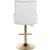 Claude Velvet Adjustable Stool with Gold Base
