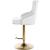 Claude Velvet Adjustable Stool with Gold Base