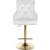 Claude Velvet Adjustable Stool with Gold Base