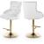 Claude Velvet Adjustable Stool with Gold Base