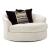 Cambri Polyester Oversized Round Swivel Chair