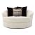 Cambri Polyester Oversized Round Swivel Chair