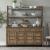 Carolina Park Wood 4-Door 3-Drawer Server & Hutch