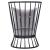 Jupiter KD Velvet Fabric Metal Accent Chair