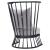 Jupiter KD Velvet Fabric Metal Accent Chair
