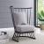 Jupiter KD Velvet Fabric Metal Accent Chair