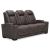 Hyllmont Polyester Power Recliner Sofa w/Adjustable Headrest