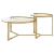 Delia 2-piece Round Nesting Table with Glass Top