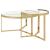 Delia 2-piece Round Nesting Table with Glass Top