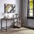 Taurus Wood Veneer/Metal Rectangular Writing Desk w/ USB Port