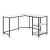 Taurus Wood Veneer/Metal L-Shaped Writing Desk w/ USB Port
