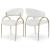 Privet Linen Dining Chair with Brushed Brass Base