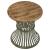 Matyas Wood/Metal Round Accent Table