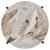 Noemie Round Accent Table with Marble Top & Wood Shelf