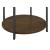 Noemie Round Accent Table with Marble Top & Wood Shelf