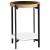 Adhvik Wood Round Accent Table with Marble Shelf