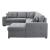Solomon Fabric Sectional with Pull-out Bed and Hidden Storage