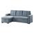 Cornish Fabric Reversible Sectional with Pull-out Bed and Hidden Storage