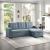 Cornish Fabric Reversible Sectional with Pull-out Bed and Hidden Storage