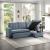 Cornish Fabric Reversible Sectional with Pull-out Bed and Hidden Storage