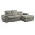 Berel Fabric 2-Piece Sectional with Pull-out Bed and Adjustable Headrests