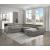 Berel Fabric 4-Piece Sectional with Pull-out Bed and Adjustable Headrests