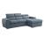 Berel Fabric 2-Piece Sectional with Pull-out Bed and Adjustable Headrests
