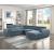 Berel Fabric 4-Piece Sectional with Pull-out Bed and Adjustable Headrests