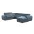Berel Fabric 4-Piece Sectional with Pull-out Bed and Adjustable Headrests