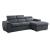 Berel Fabric 2-Piece Sectional with Pull-out Bed and Adjustable Headrests