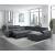 Berel Fabric 4-Piece Sectional with Pull-out Bed and Adjustable Headrests
