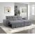 Berel Fabric 2-Piece Sectional with Pull-out Bed and Adjustable Headrests
