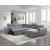 Berel Fabric 4-Piece Sectional with Pull-out Bed and Adjustable Headrests