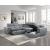 Berel Fabric 4-Piece Sectional with Pull-out Bed and Adjustable Headrests