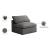 Plush Velvet Standard Comfort Modular Armless Chair