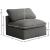 Plush Velvet Standard Comfort Modular Armless Chair