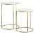 Vivienne 2-piece Round Marble Top Nesting Tables