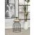 Bernardo Round Accent Table with Bird Cage Base