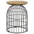 Bernardo Round Accent Table with Bird Cage Base